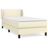 vidaXL Box spring postelja z vzmetnico krem 100x200 cm umetno usnje