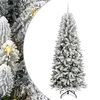 vidaXL Umestno božično drevo Bela 210 cm PVC, plastika, jeklo in PE