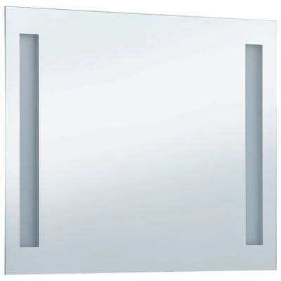 vidaXL Kopalniško LED stensko ogledalo 60x50 cm