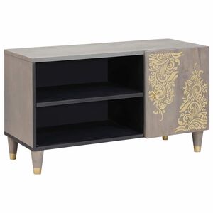 vidaXL TV omarica Siva 80 x 33 x 46 cm Masiven les manga