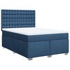 vidaXL Box spring postelja z vzmetnico modra 140x190 cm blago