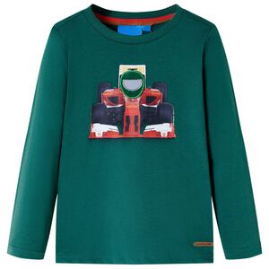 Otro&scaron;ka majica z dolgimi rokavi zelena 116