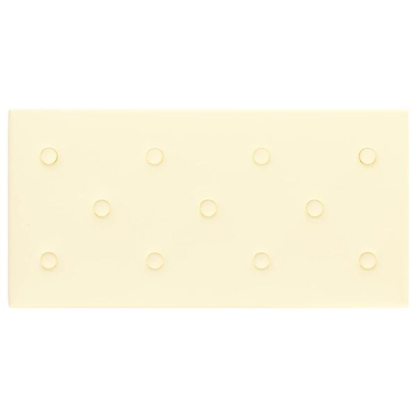 vidaXL Stenska glavna postelja 12 pcs krema 60 x 30 cm Umjetno usnje