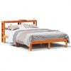 vidaXL Posteljni okvir brez vzmetnice vo&scaron;čeno rjav 140x190 cm borovina