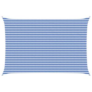 vidaXL Senčna platna 4 x 7 m HDPE Pravokotna Modra in bela