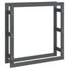 &nbsp;vidaXL Stojalo za drva sivo 100x25x100 cm trdna borovina