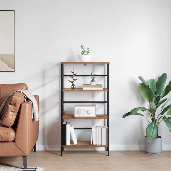 vidaXL Knjižna polica Star les 60 x 29,5 x 115 cm Konstruiran les