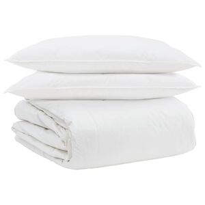 vidaXL Komplet odej z blazino 3 pcs Bela Perje