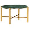 vidaXL Klubska mizica zelena 60x60x35 cm kamen z marmorno teksturo
