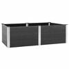 vidaXL Visoka greda 200x100x54 cm WPC siva