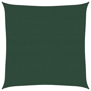 vidaXL Senčno jadro 160 g/m&sup2; temno zeleno 4,5x4,5 m HDPE