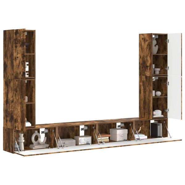 vidaXL 4 pcs Dimljeni oreh