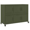 vidaXL Komoda olivno zelena 100,5x39x72 cm jeklo