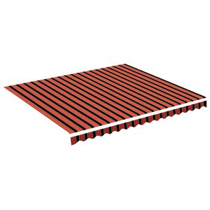 vidaXL Nadomestno blago za tendo oranžno in rjavo 400x350 cm poliester