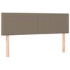vidaXL Box spring postelja z vzmetnico taupe 140x190 cm blago