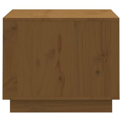 vidaXL Klubska mizica medeno rjava 120x50x40,5 cm trdna borovina