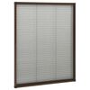 vidaXL Plise komarnik za okna aluminij rjav 60x80 cm