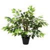vidaXL Umetna rastlina fikus Zelena 73 x 16 x 60 cm Tkanina in les