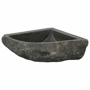 vidaXL Bazen Siva (30-37) x (30-37) x 12 cm Rečni kamen
