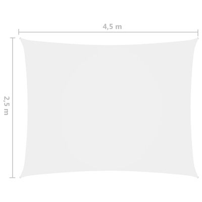 vidaXL Senčno jadro oksford blago pravokotno 2,5x4,5 m belo