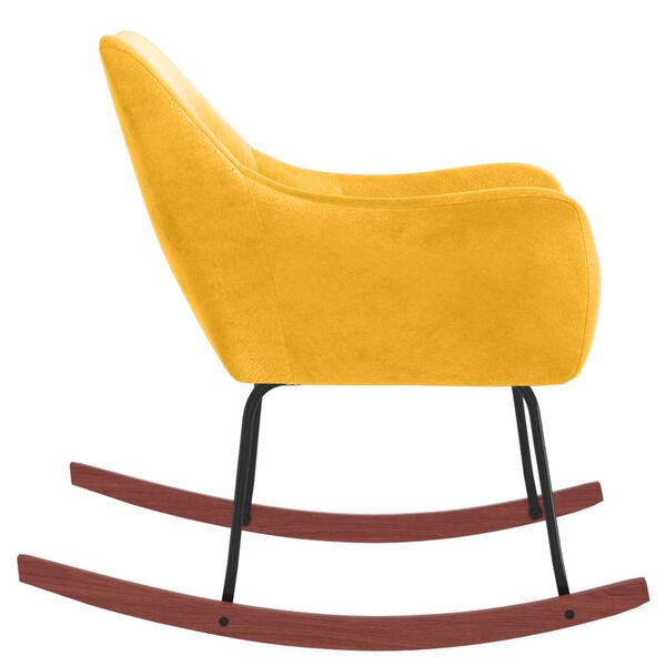 vidaXL Gugalni stol rumen žamet