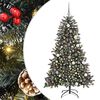 vidaXL Umestno božično drevo Zelena 180 cm PVC, plastika in jeklo