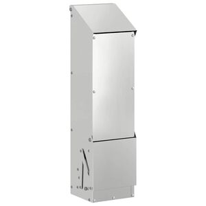 vidaXL Hranilnik za pi&scaron;čance srebrna 13 x 12 x 51 cm Cinkana jeklena