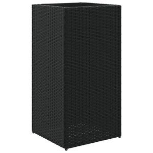 vidaXL Vrtno cvetlično korito črno 40x40x80 cm poli ratan