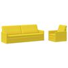 vidaXL Kavčna garnitura 2 pcs Svetlo rumena Blago