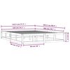 vidaXL Posteljni okvir bel 140x200 cm trden les