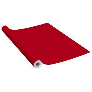 vidaXL Samolepilna folija za pohi&scaron;tvo rdeča 500x90 cm PVC