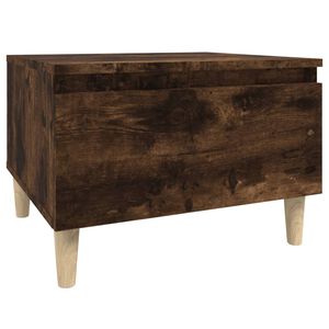 vidaXL Stranska mizica dimljeni hrast 50x46x35 cm inženirski les