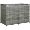vidaXL Dvojna lopa za smetnjake poli ratan antracitna 148x77x111 cm