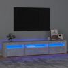 vidaXL TV omarica z LED lučkami betonsko siva 195x35x40 cm