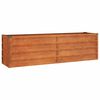 vidaXL Vrtna visoka greda rusty 160x40x45 cm corten jeklo