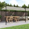 vidaXL Pergola s pomično streho krem 589x292x230 cm