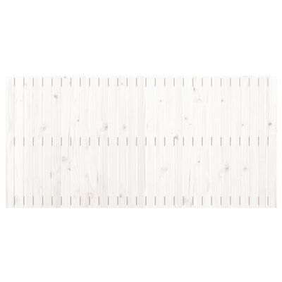 vidaXL Stensko posteljno vzglavje belo 185x3x90 cm trdna borovina