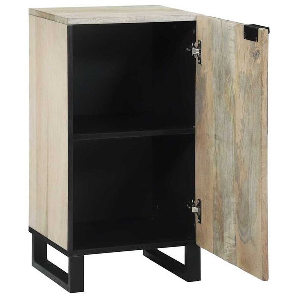 vidaXL Stranska omarica Bela 40 x 33 x 75 cm trden mangov les