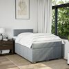vidaXL Boxspring postelja z vzmetnico svetlo siva 120x190 cm blago
