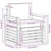 vidaXL Zunanja garnitura za sedenje Naravna 75,5 x 63 x 73 cm