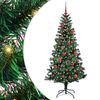 vidaXL Umjetna preddekorirana božićna jelka med 150 LED Zelena 150 cm