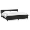 vidaXL Boxspring postelja z vzmetnicami črna 200x220 cm žamet