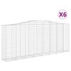 vidaXL Obokane gabion ko&scaron;are 6 kosov 400x50x160/180cm pocinkano železo