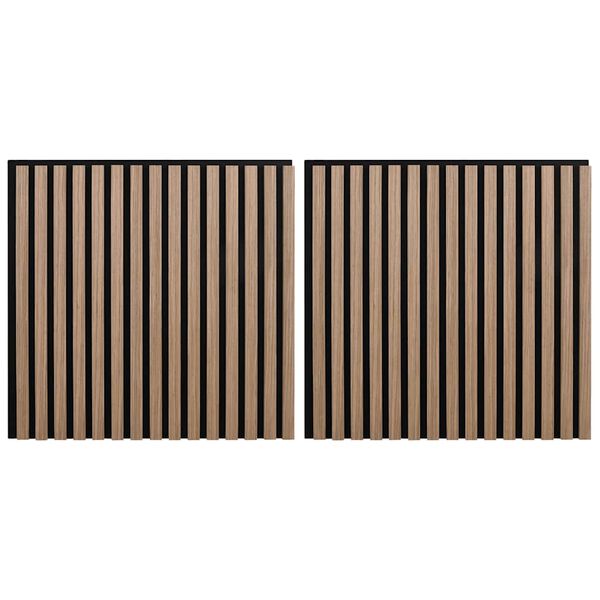 vidaXL Akustični stenski paneli 2 kosa z letvami 60,5x60 cm