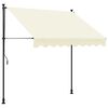 vidaXL Zložljiva tenda krem 250x150 cm tkanina in jeklo