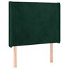 vidaXL Vzglavje z u&scaron;esi temno zeleno 93x16x118/128 cm žamet