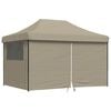 vidaXL Zabavni &scaron;otor 410 x 279 x 315 cm Taupe z črnim okvirjem