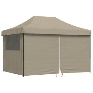 vidaXL Zabavni &scaron;otor 410 x 279 x 315 cm Taupe z črnim okvirjem