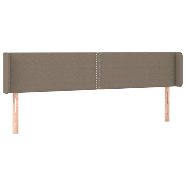 vidaXL LED posteljno vzglavje taupe 183x16x78/88 cm blago