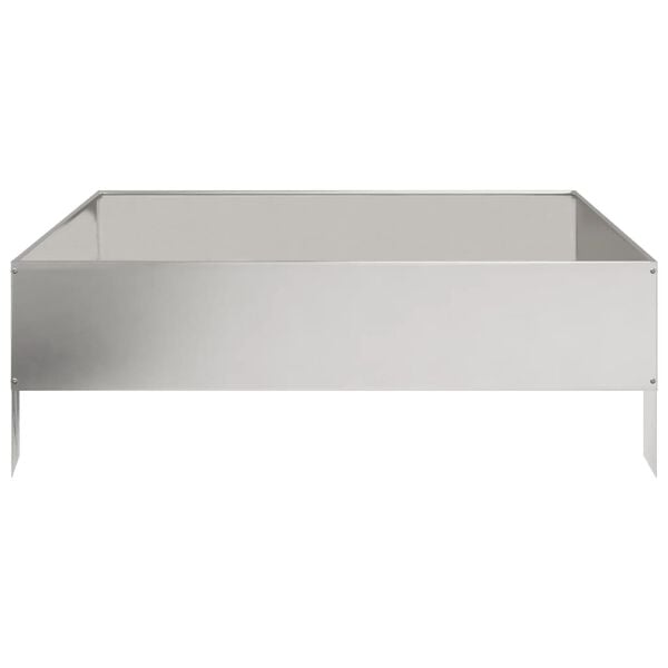 vidaXL Vrtna visoka greda 100x100x33,5 cm nerjaveče jeklo